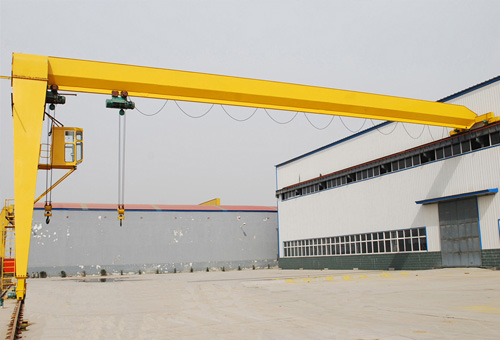 Electric hoist single girder semi gantry crane