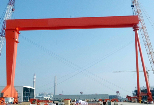 Shipbuilding double girder gantry crane