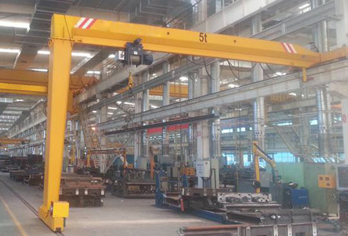 Electric hoist single girder semi gantry crane