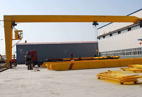 Electric hoist single girder semi gantry crane