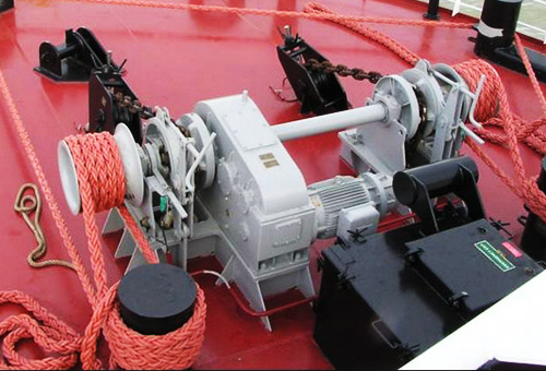 Marine anchor winch